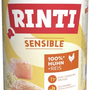 Begrenztes Angebot Sparpaket 6 x 400 g Rinti Sensible Huhn & Reis Hunde Nassfutter